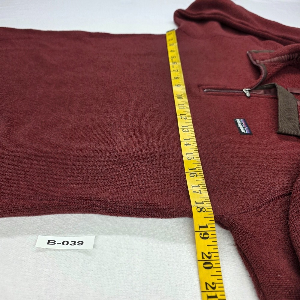 Patagonia Better Sweater 1/4 Zip Red Womens Medium 25617 Bergundy Red - Picture 6 of 9